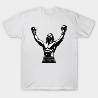 Boxer with winning pose - cool boxing design T-Shirt